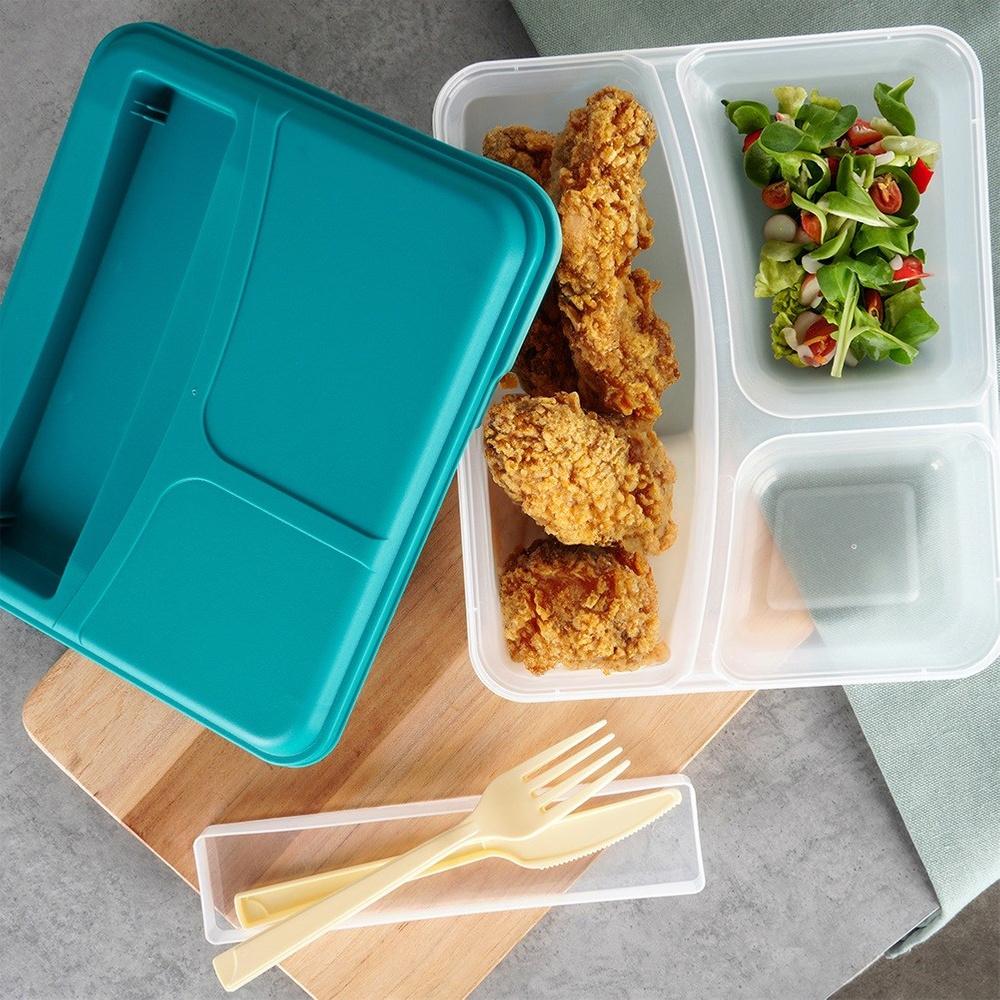 Breakfast Container Lunchbox Divided Lunch Box Cutlery