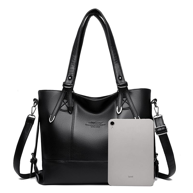 Stylish Faux Leather Shoulder Bag Women's Large Capacity Tote Bag