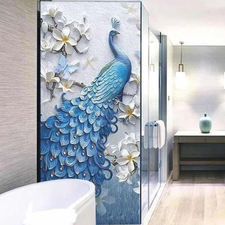 Autocolante de sticlă pentru baie Bai translucid Opac Anti-transparent Fereastră de balcon Opac Film de sticlă mată Anti-peep