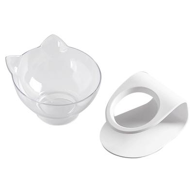 Pet Dog Slow Feed Spine Water Food Double Bowl Ion Care Bowl