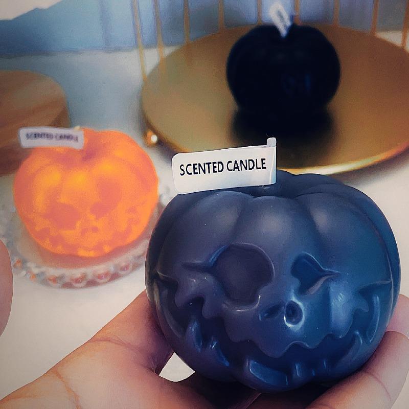 Halloween Creative Pumpkin Candle Mold Christmas Gift Candle Soap Making Mold Kitchen Cake Chocolate Baking Mold Handmade DIY