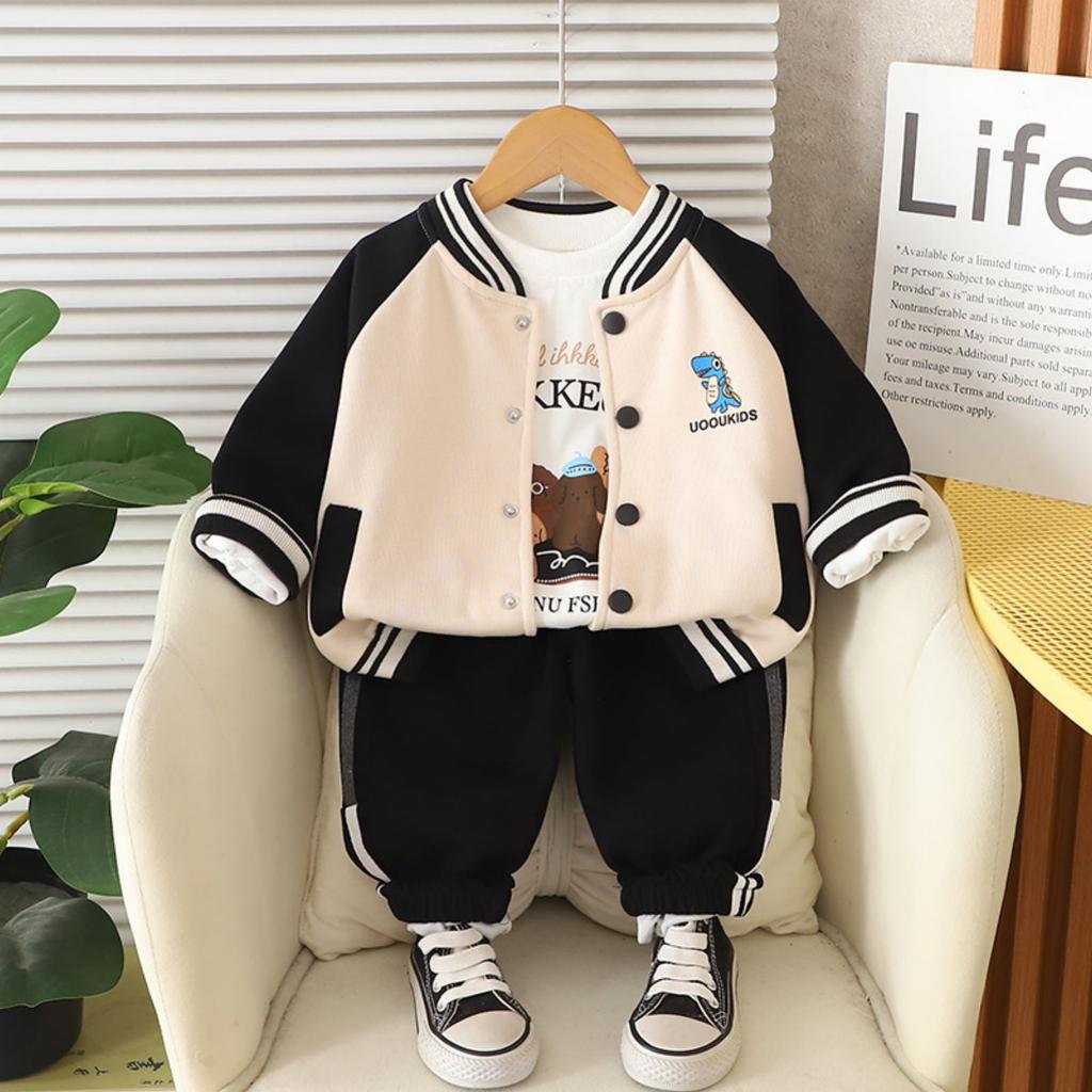 Kids Casual Long-Sleeve Set, Comfortable Daily Wear Outfits