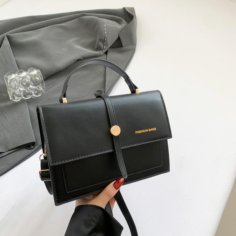 Chic Color Block Vintage Small Square Handbag For Women With Single Shoulder Strap