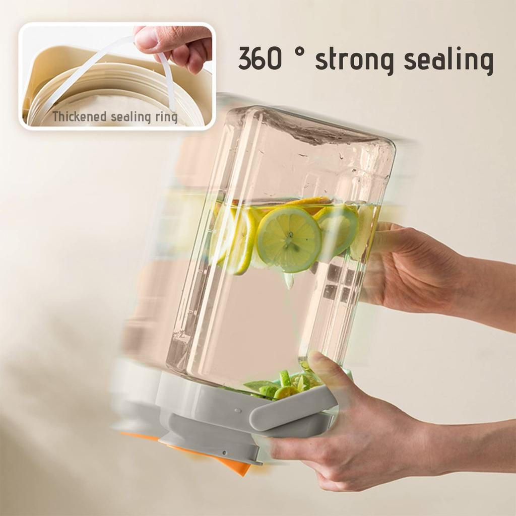 Refrigerator Cold Kettle With Faucet Cold Bubble Pot Cold Kettle Household Large-capacity Juice Drink Bucket