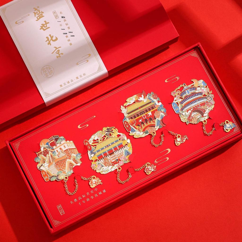 Exquisite Brass Bookmarks: Classical Chinese Style Souvenirs from Beijing's Palace Museum
