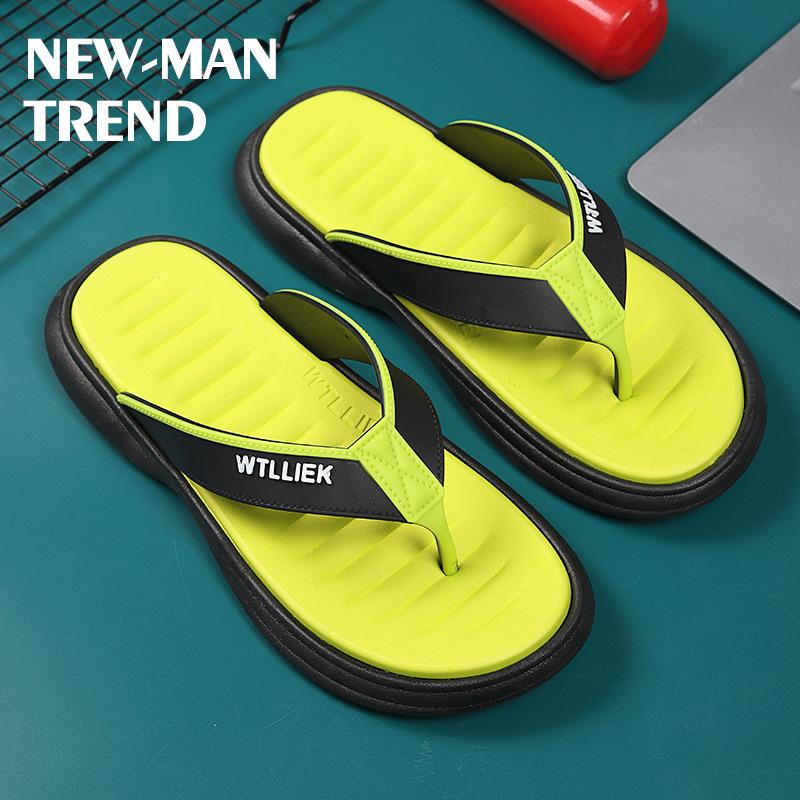 Men's Flip Flops Summer Versatile EVA High Elastic Soft Sole Comfort Beach Men's Slippers Fashion Youth Outdoor Casual Sandals