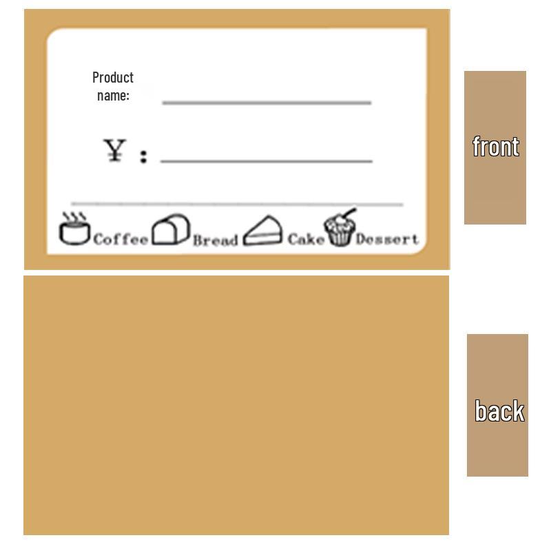 POP Display Stand Price Tag Cards for Bread & Cake