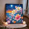 Blossoming Flowers Full 5D DIY Pearl Gem Art Diamond Painting Kits for Adults/Beginners Gift Idea Home Decor 11.81x11.81in