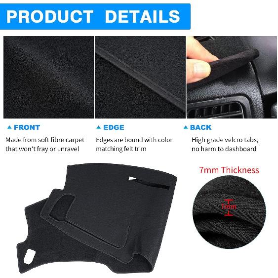 Dashboard Cover  Fit For Ford F150/F250/Expedition/F150 Heritage 1997 1998 1999 2000 2001 2002 2003,Dash Cover Mat Pad Carpet Protector Without