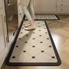 2-Piece Kitchen Oil-Proof Floor Mat Home Non-Slip Door Mat Full of Stand-Resistant Large Area Mat Carpet Crystal Velvet New