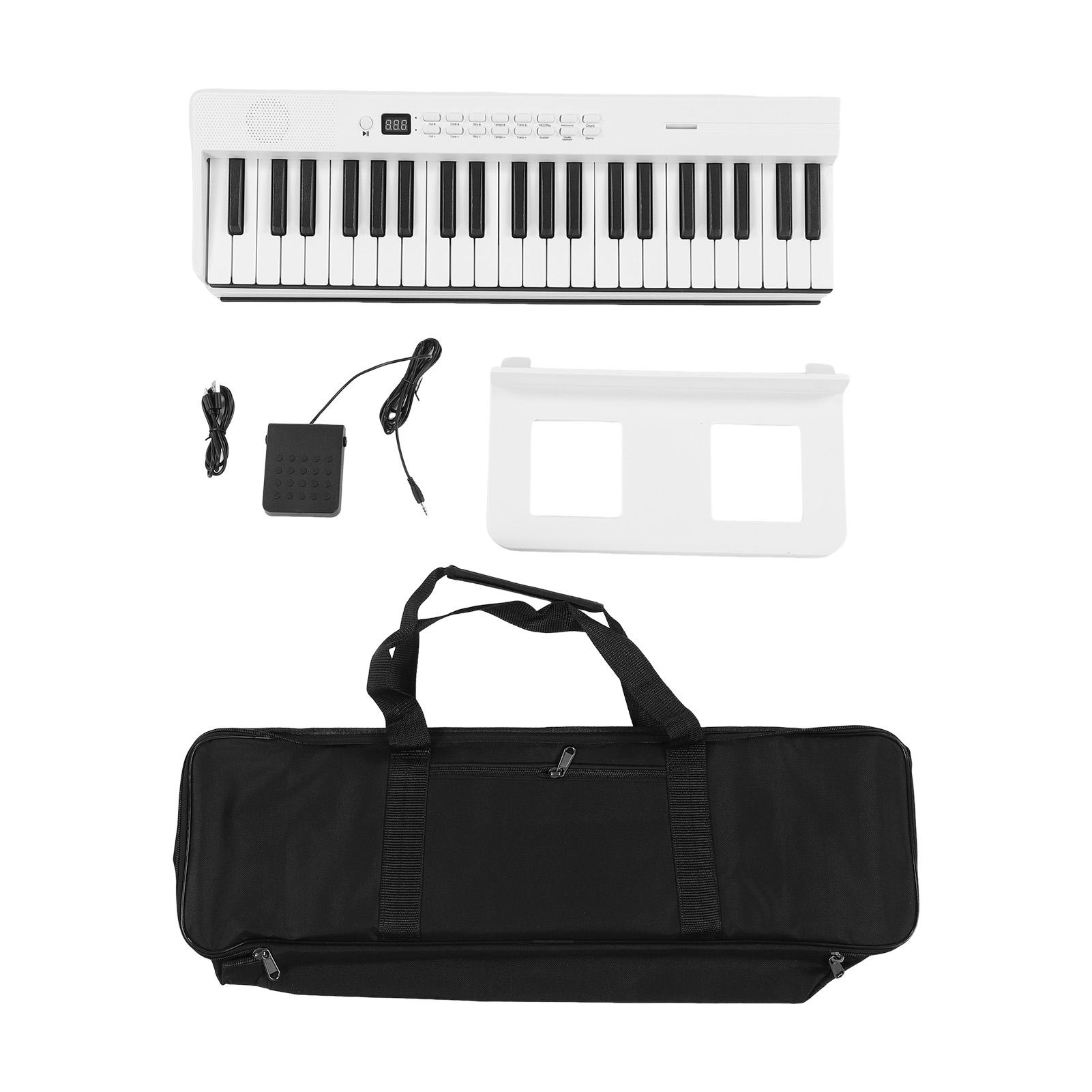 88-Key Electronic Piano Electric Keyboard MIDI USB BT Connectivity Rechargeable with Music Stand/Piano Bag/Sustain Pedal белый
