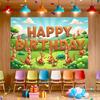 Cute Animals Birthday Decor Animal Theme Banner Photo Prop for Family Gathering Holiday Celebration Outdoor Celebration