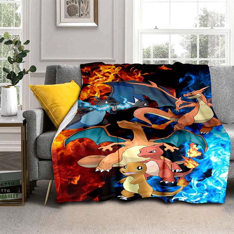 

A variety of Charizard printed blankets, lightweight bedroom sofa bed decorative blankets in multiple sizes, a special gift for 75x90cm