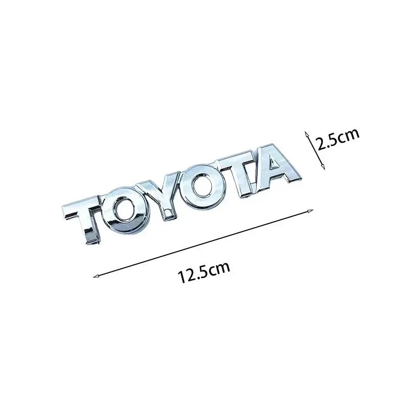 For Toyota RAV4 Corolla Camry Prado Crown REIZ CHR LAND CRUISER 3D emblem stickers front and rear car logo modification