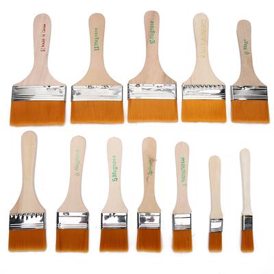 12Pcs Holz Malerei Pinsel Nylon Kiefer Staub Reinigung Aquarell Öl Malerei Wand Malen Werkzeug