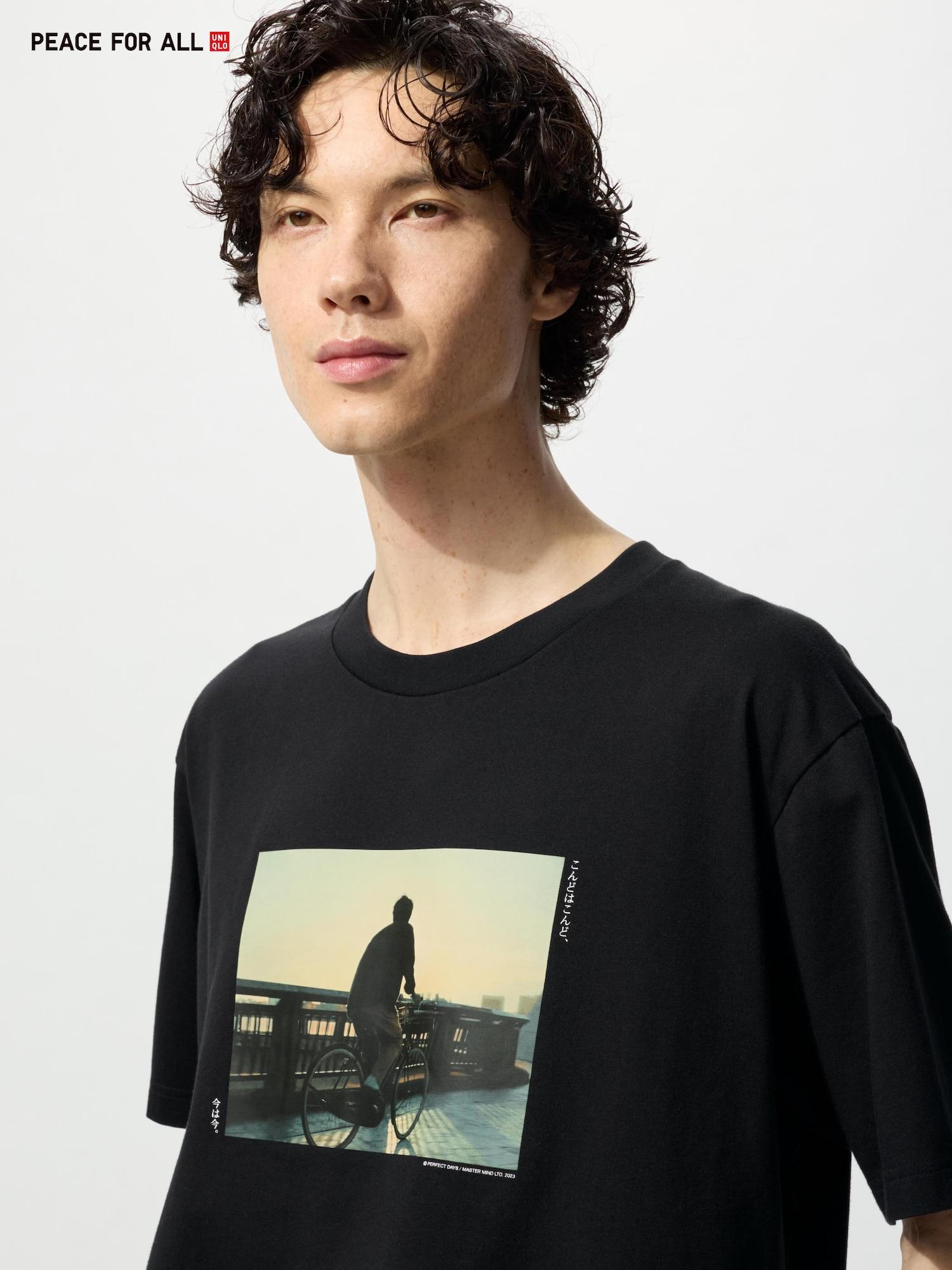 

Uniqlo Peace For All Графическая футболка с коротким рукавом Обычный крой Кодзи Якушо 09 BLACK/UNISEX L