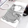 Black and White Anime Girl Table Mat Large Mouse Pad Office Keyboard Edge Locking Desk Mat Gaming Accessories Nonslip Mousepad
