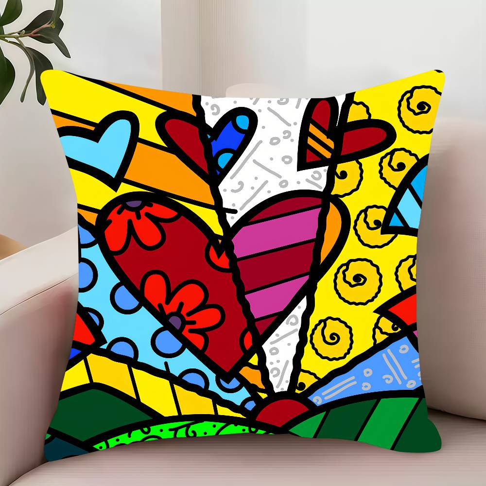 Luxury Fashion B-Brittos Art Pillow Case Decor Protective Covers Comfortable soft for Sofa Living Room Home office