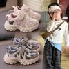 2025 Autumn Fashion Striped Children's Sneakers Double Mesh Breathable Girls Running Shoes Non-slip Students