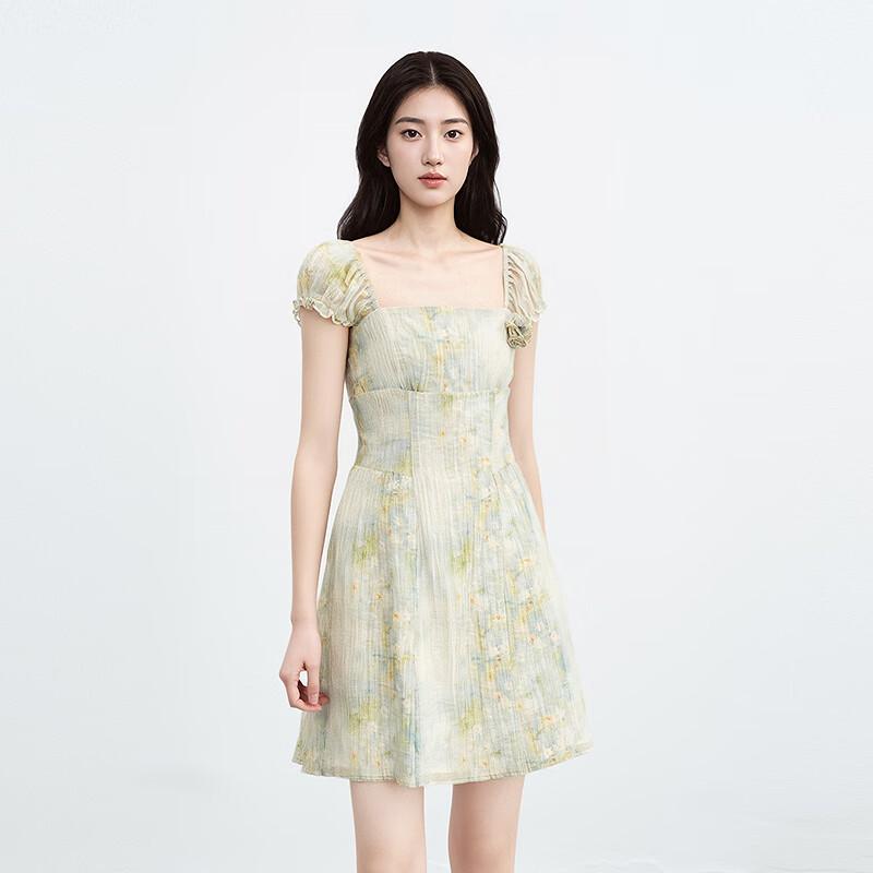 

LEDIN Illustrated Daisy Princess Mini Dress with Brooch M