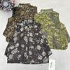 1116 Summer New Women's Lapel Japanese Cotton Shirt Loose Shirt Top Cardigan Printed Vest Small Shirt Niche