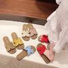 Slippers Women's Summer Wear New High-end Soft Flat-bottomed Beach Sandals Fashion One-word Sandals