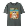Mens Shirts Graphic Tee To Do List Nothing Coffee Drinking Funny T Shirts Mens Fashion T Shirt Cotton Tee Top