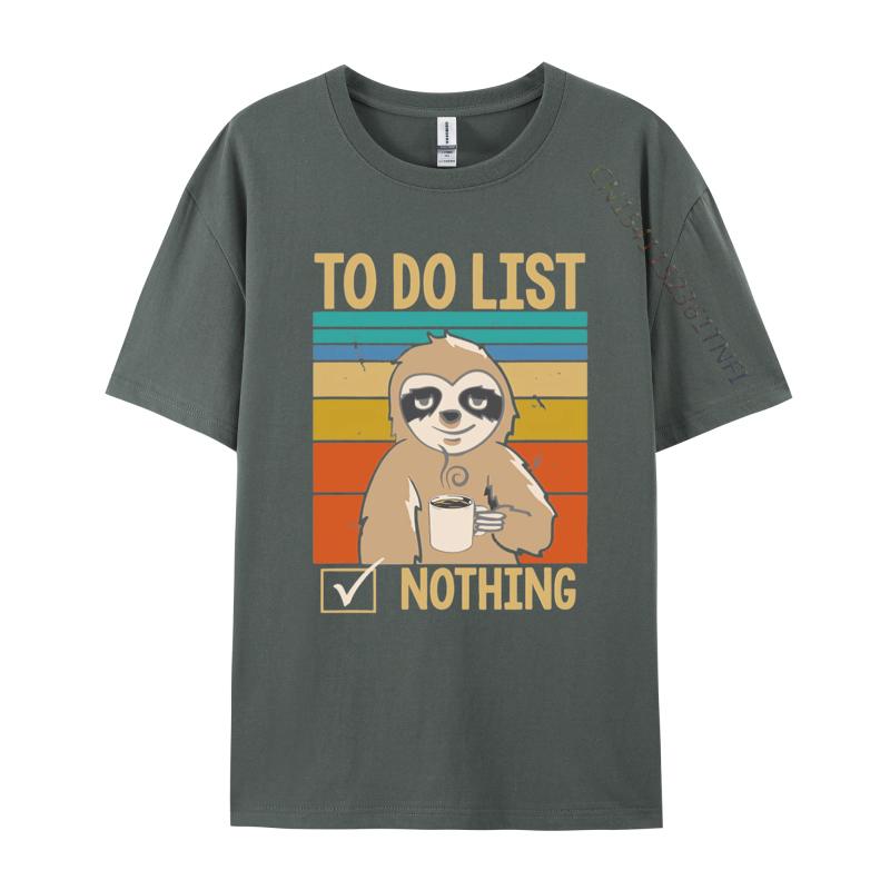 Mens Shirts Graphic Tee To Do List Nothing Coffee Drinking Funny T Shirts Mens Fashion T Shirt Cotton Tee Top