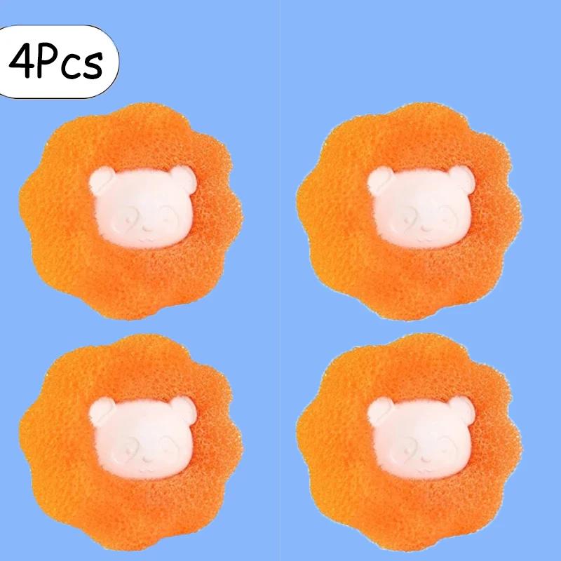 1-4Pcs Pet Hair Remover Reusable Ball Laundry Washing Machine Filter Wool Sticker Cat Hair Remover Pet Fur Lint Catcher Home