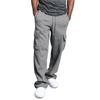 Mens Casual Multi Pocket Solid Color Cargo Pant Drawstring Loose Sports Outdoor Outerwear Sportswear Straight Trousers Summer Sweatpants Bottoms