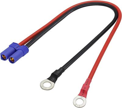 EC5 Female Connector with O-Ring Terminal and 100cm 10AWG Silicone Cable – Adapter for Lipo Batteries, ESC