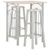 Day and Night - Day and Night High Kitchen Table and Chairs Set 3 Pieces Wood and Steel