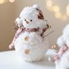 Knitted Plush Snowman Doll Cartoon Xmas Decoration Cute Snowman Statue  Home Xmas Decoration