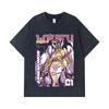 275 GSM Washed T-shirts 100% Cotton Digimon V9 Angewomon Waifu Print Unisex Heavy Cotton T Shirt