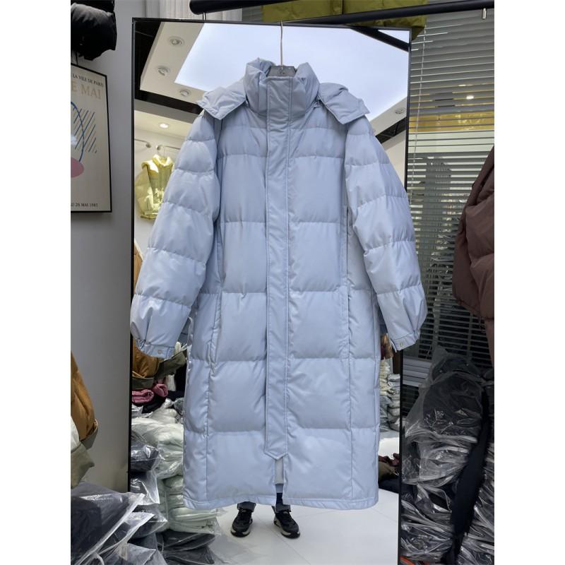 Womens Long Puffer Coat Over Knee Thick Warm Duck Down Jacket Loose Fit Winter 2025
