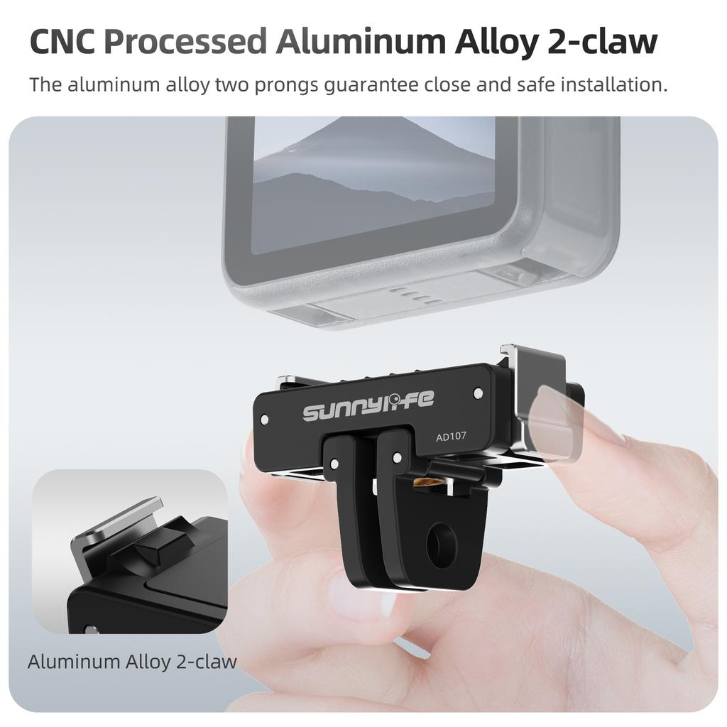 Magnetic Quick Release Adapter Base For DJI OSMO Nano/Action 6 Foldable Quick-release Two Claw Mount Adapter