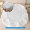 Waterproof Quilted Fitted Sheet Soft Solid Color Mattress Cover for All Seasons Non Slip Mat with Elastic Band