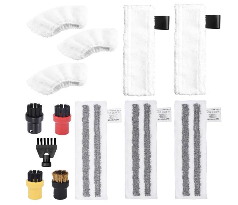 Cloth Mop Cover and Brush Set for Karcher SC1-SC5 Steam Cleaners