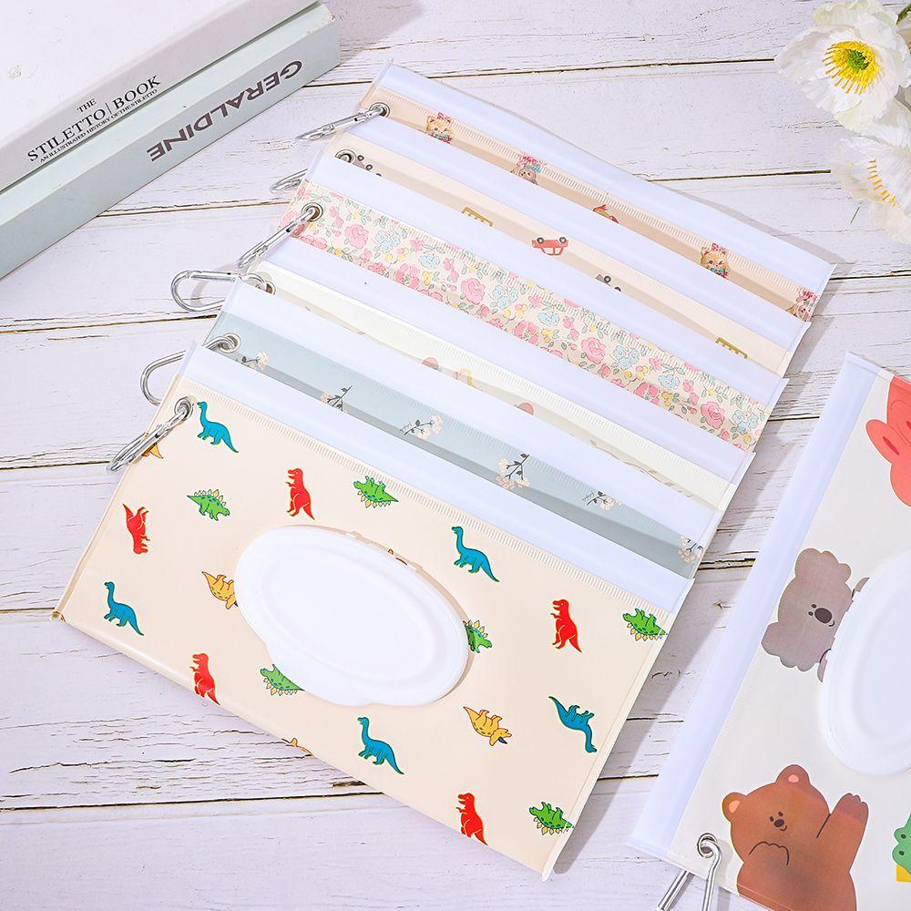 1Pc Refillable EVA Wet Wipe Pouch Portable Wipes Holder Case Flip Cover Snap-Strap Reusable Wet Wipe Bag Home Outdoor Tissue Box