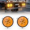 Aoling Truck Tail Round for Light Boat Truck Tail Lights with Turn Set Lights, LED, 12V/24V, Trailers, Trucks, Trailers, Signals, 2-Piece (Yellow)