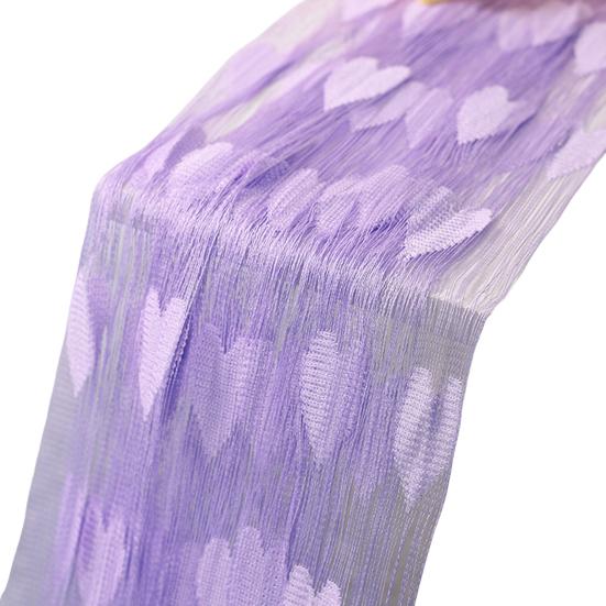 

Удобная занавеска из вуали, тонкая работа, свадебное украшение, легкая красочная занавеска с романтическим рисунком любви, струнная занавеска светло-фиолетовый