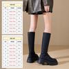 New big tube circumference boots women's thick-soled high tube fat mm thin boots stacking boots small man heightening boots