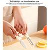 Multi-Functional Split‑Design Multi‑Purpose Fruit Knife, Portable Stainless Steel Peeler & Cutter With 135 Degree  Rotatable Peeling