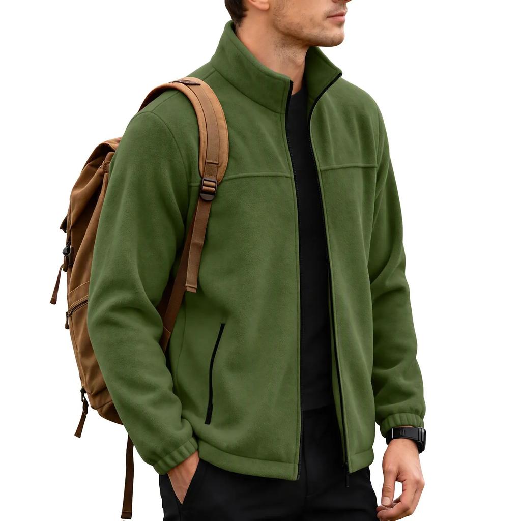 Veste Homme à Col Montant pour l'Automne Hiver Activités Extérieures, Vêtement d'Extérieur Décontracté