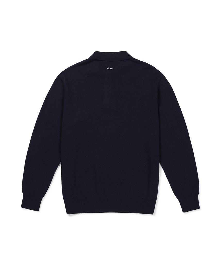 CLOVE [26Fw CLOVE] Basic Collared Knit Pullover_Men (Navy)