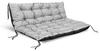 Set of Garden Cushions 120/80 Cm + 120/40 Cm for a Pallet Bench, Waterproof, Light Gray