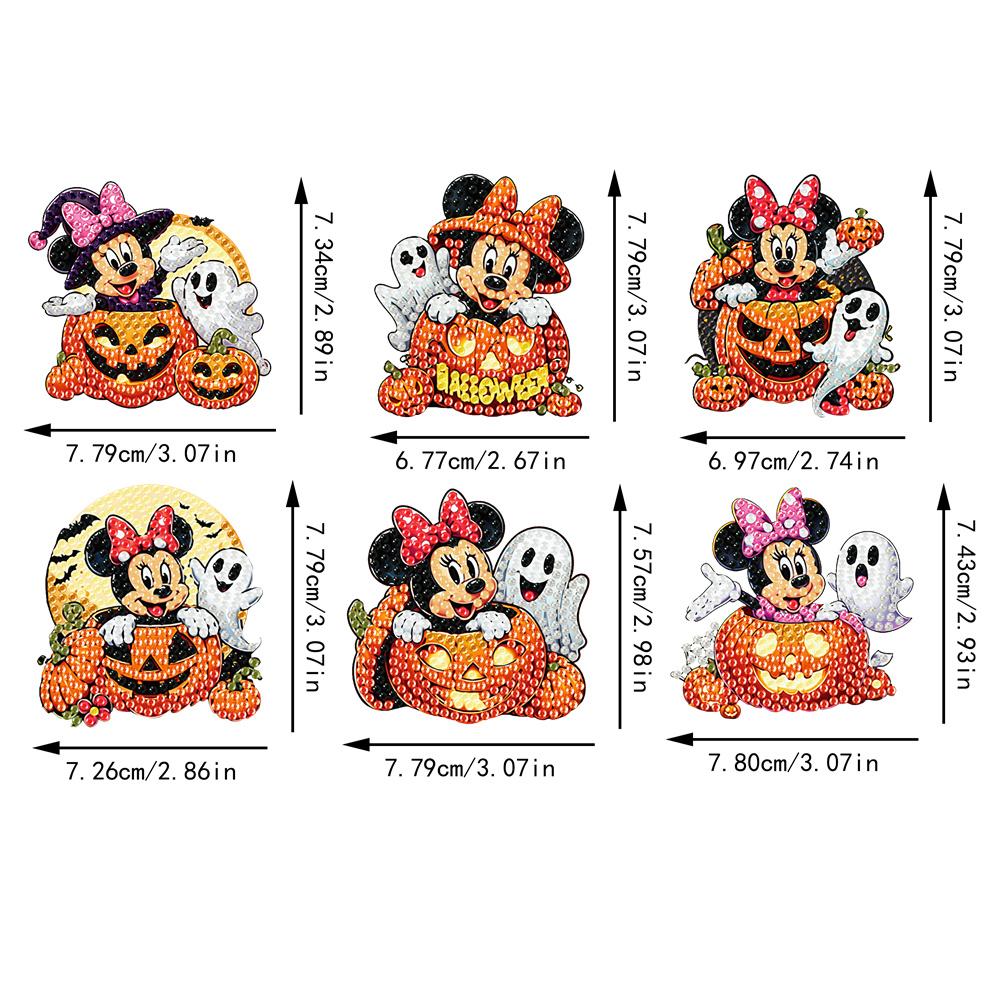 6pcs/Set Scary Pumpkin Series Diamond Painting Magnets for Refrigerator Diamond Art Fridge Magnets for Adults Diamond Art Refrigerator Magnets Kits