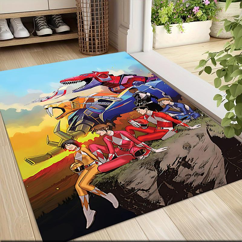 1Pc Power Rangers Teamup Carpet Rug Customizable Soft Washable Antislip Home Living Room Sofa Mats Personalized Rug 0917261