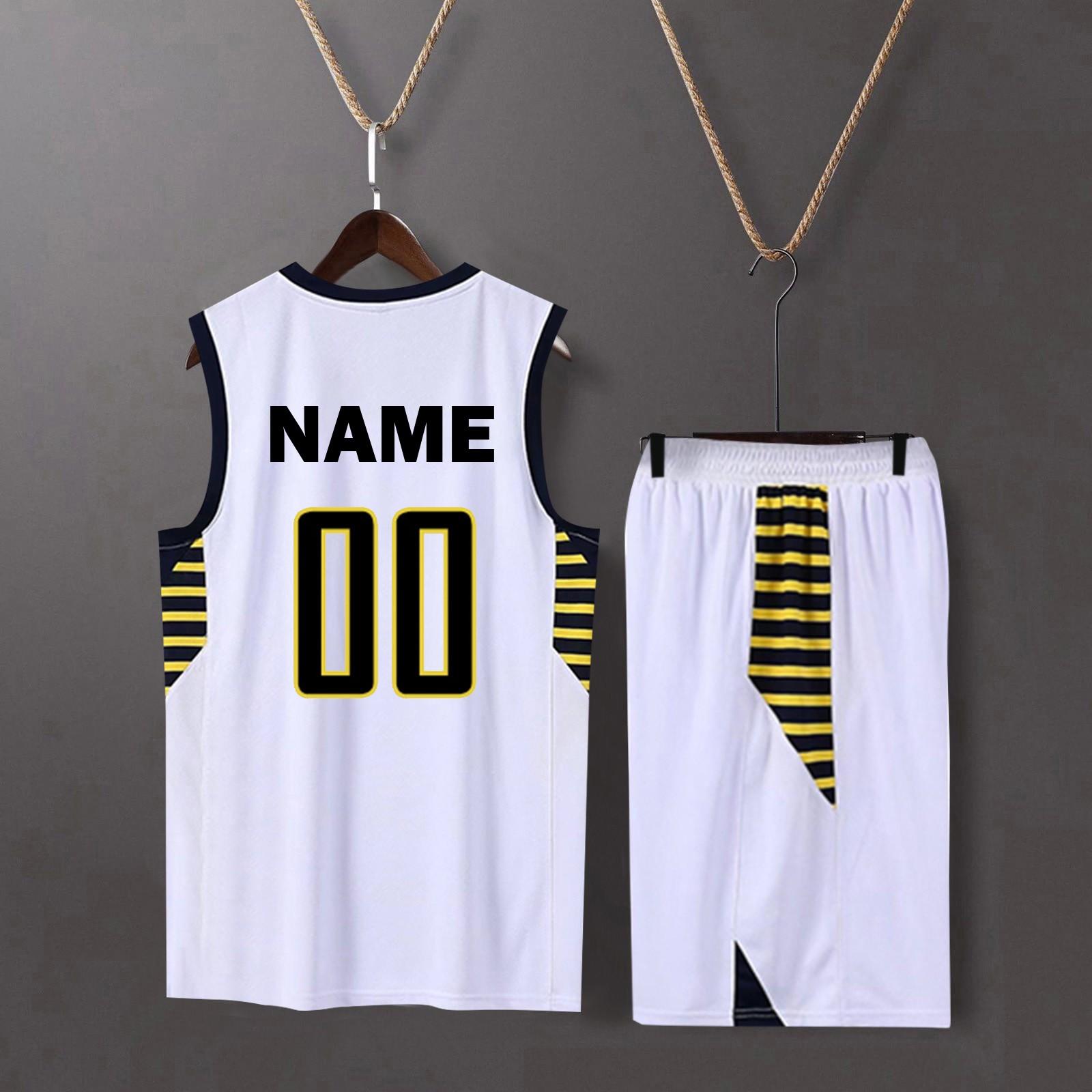 

Баскетбольное имя/номер, одежда на заказ, мужской баскетбольный костюм, классические топы + брюки, комплект баскетбольного трикотажа XL белый