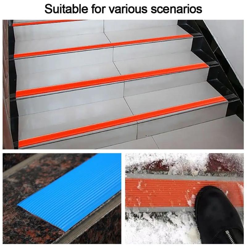 1/2M PVC Self-adhesive Anti-Slip Stair Tape Treads Carpet Floor Sticker Safety Waterproof Bathroom Floors Ground Sealing Strip